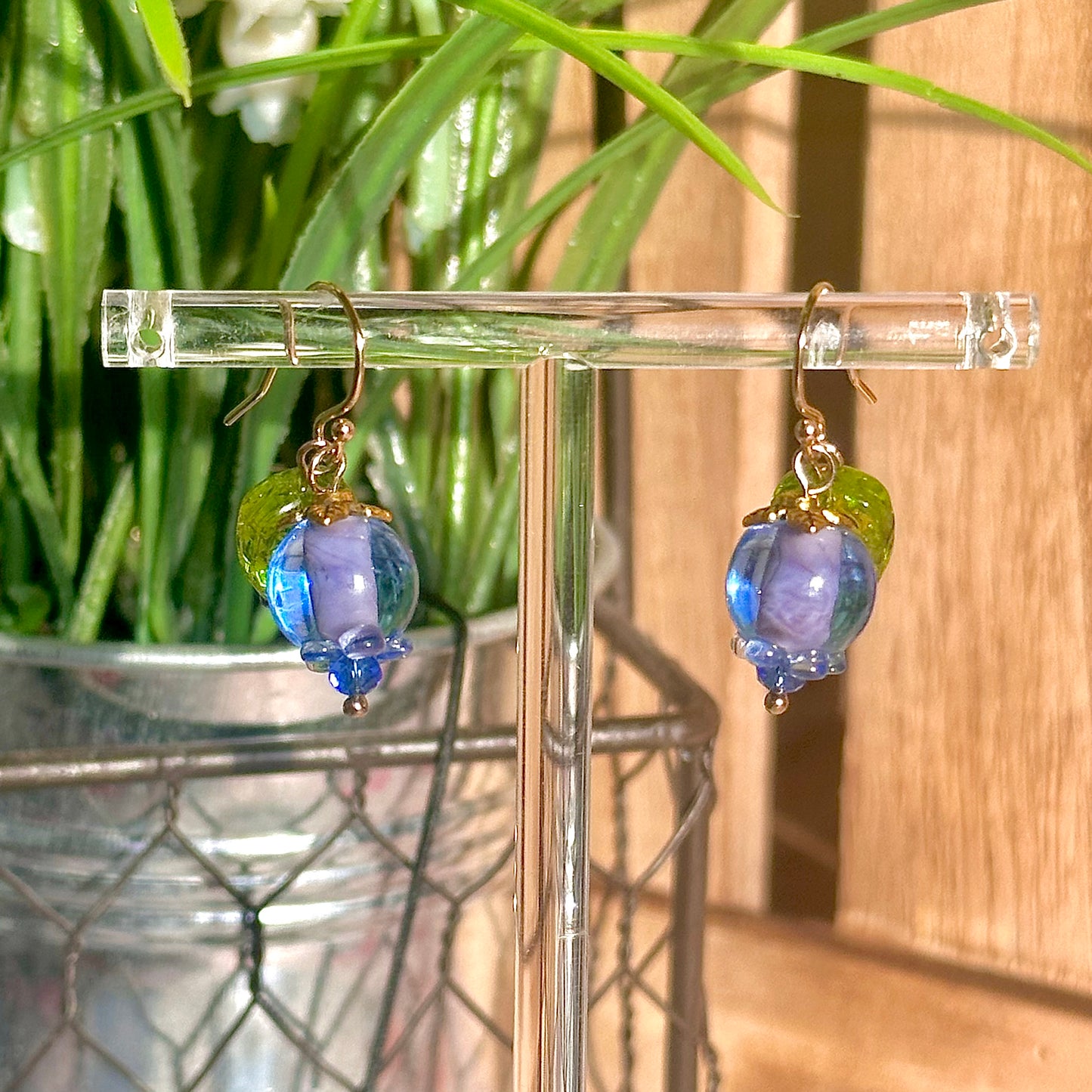 gold-filled blueberry earrings