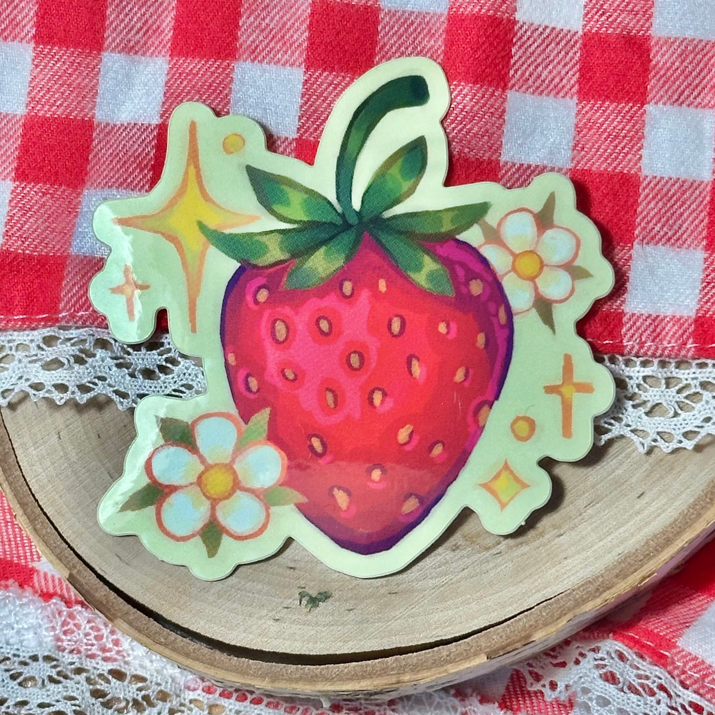 strawberry sticker