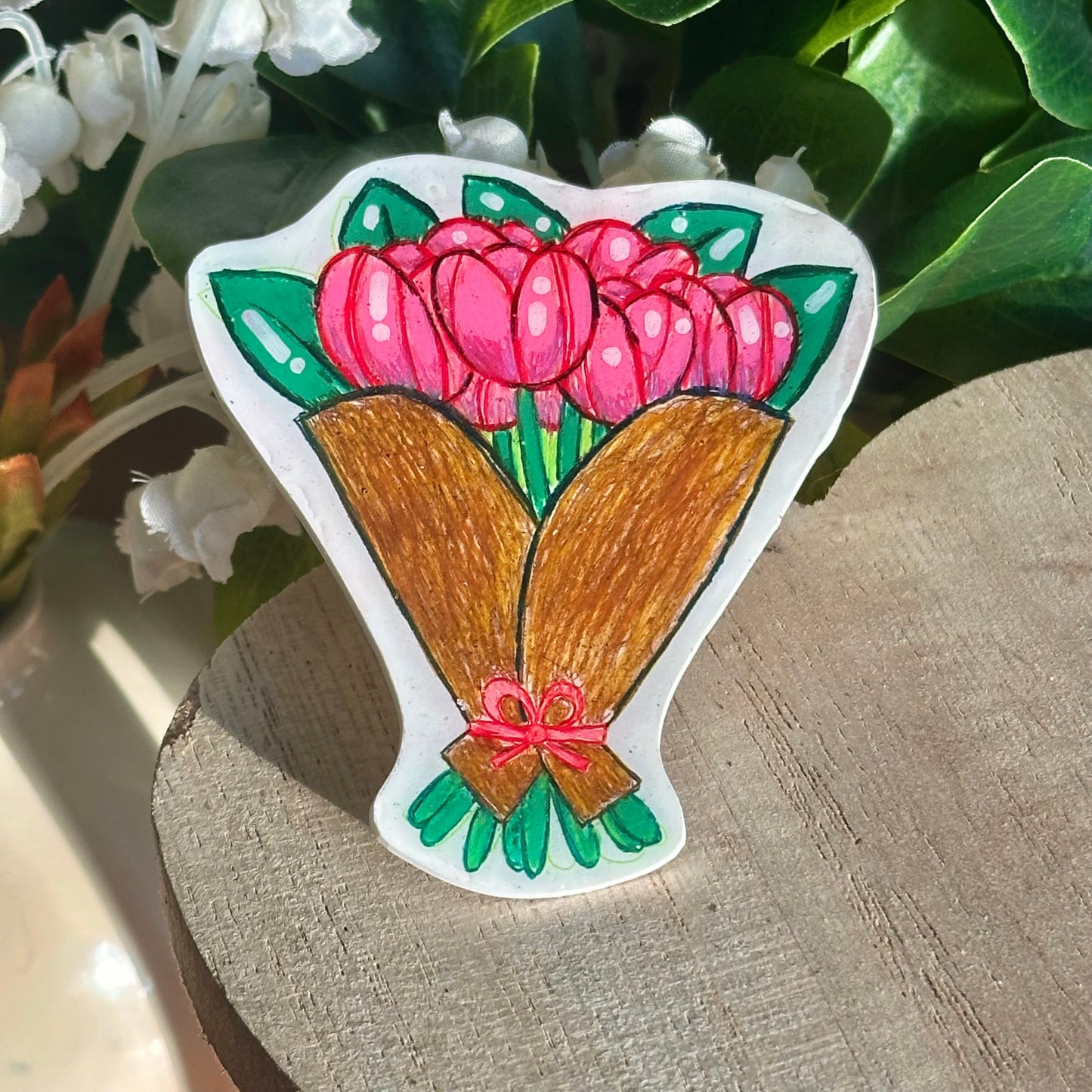 flower bouquet pin