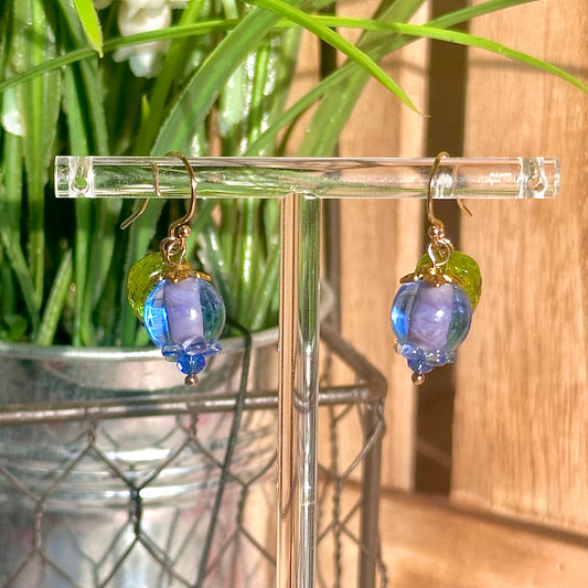 gold-filled blueberry earrings