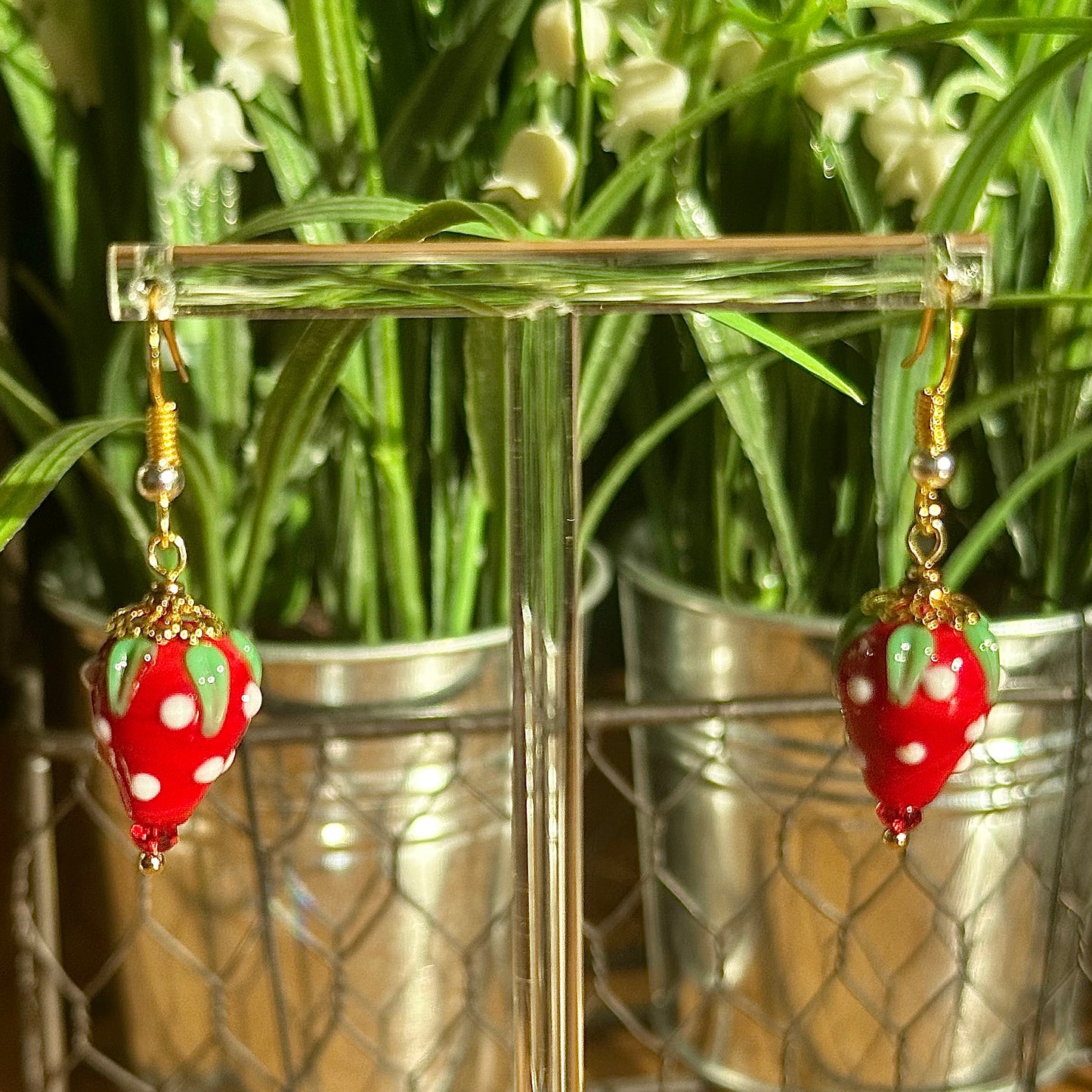 strawberry earrings