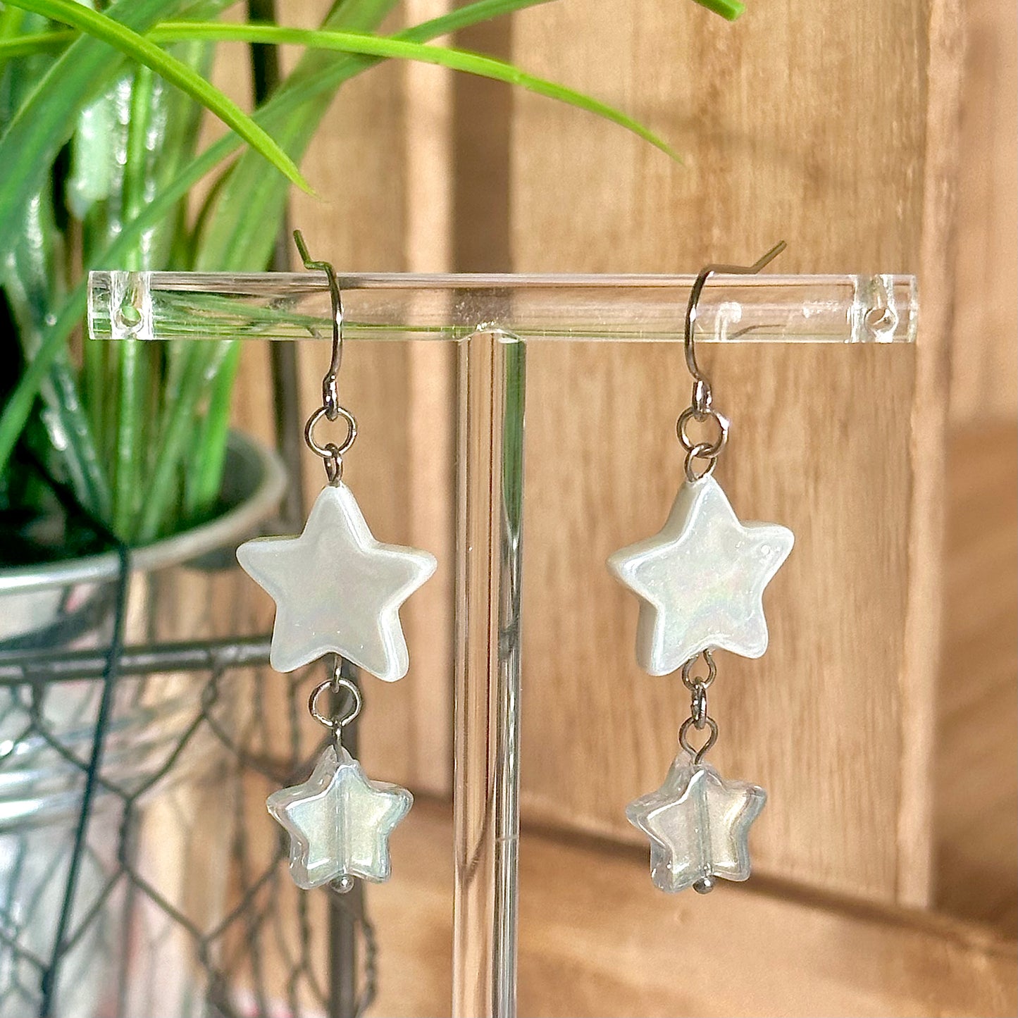 celestial star earrings