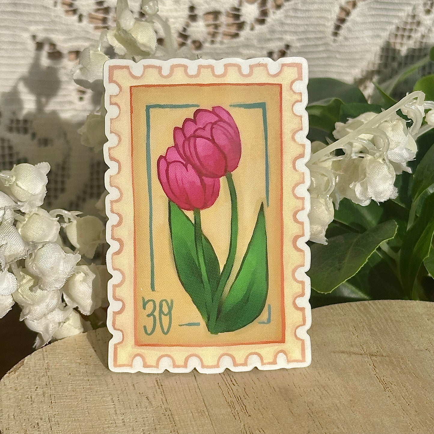 tulip stamp sticker