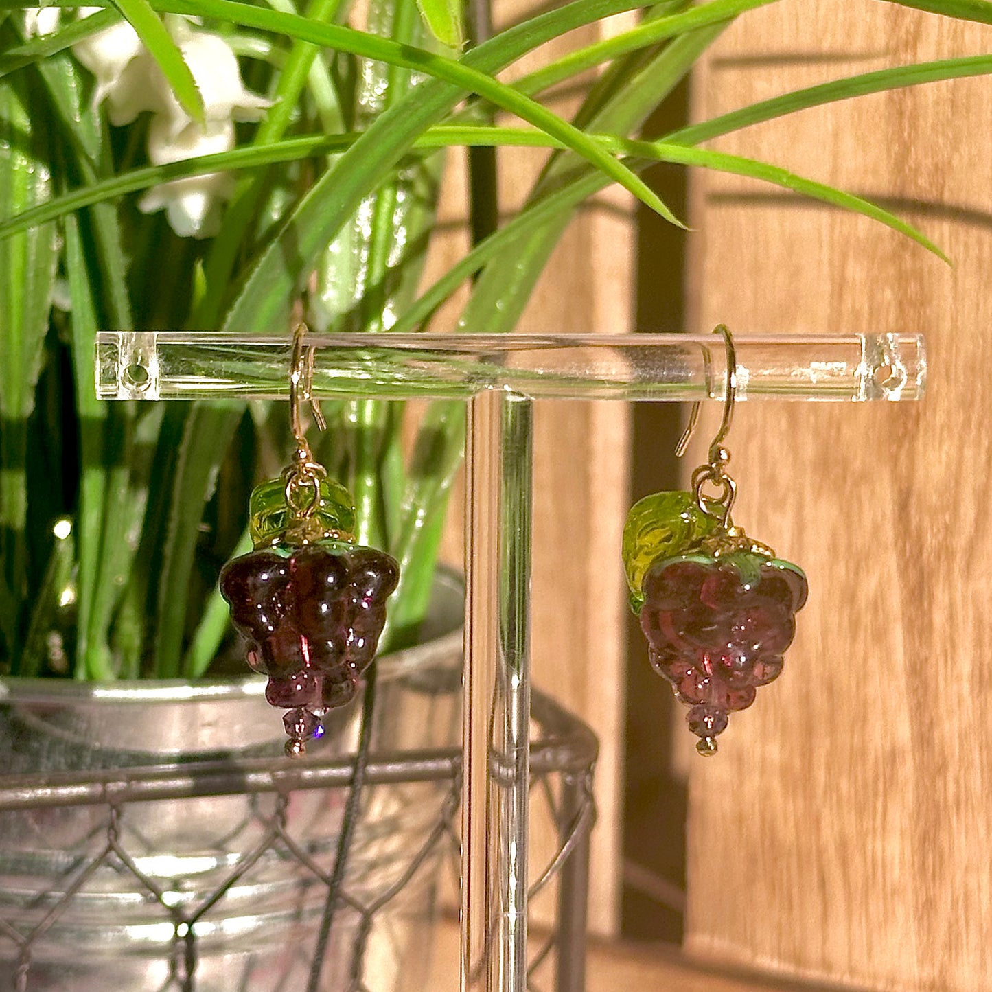 gold-filled blackberry earrings